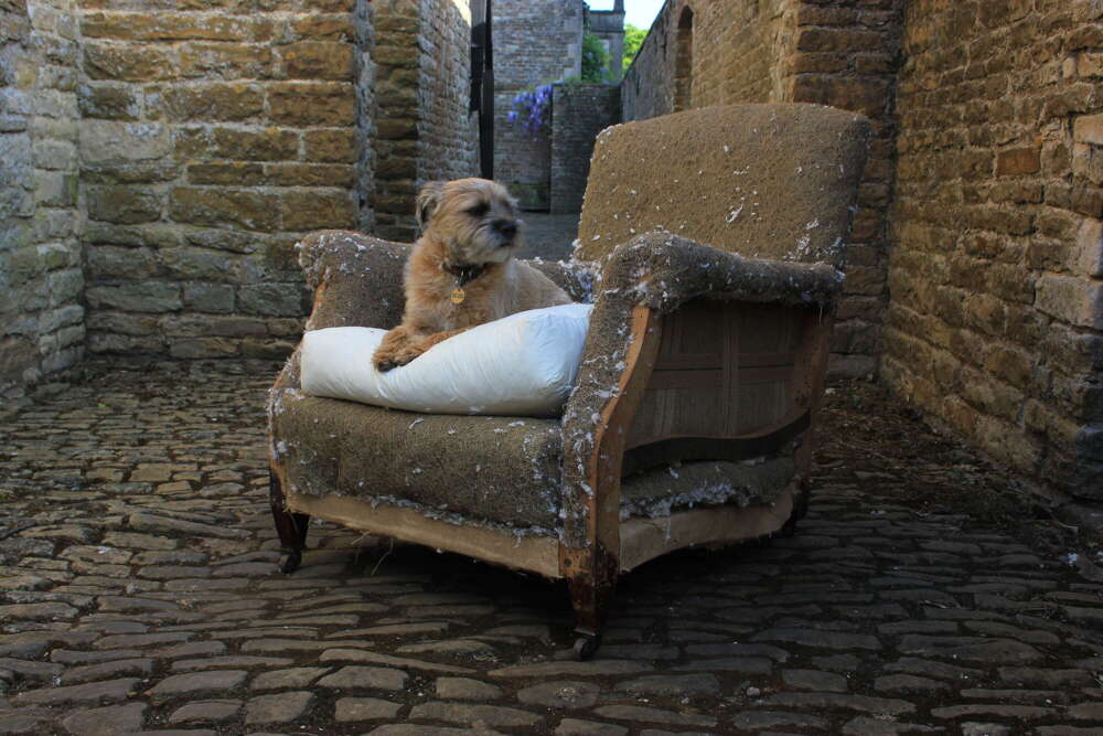 A deep seated country house armchair