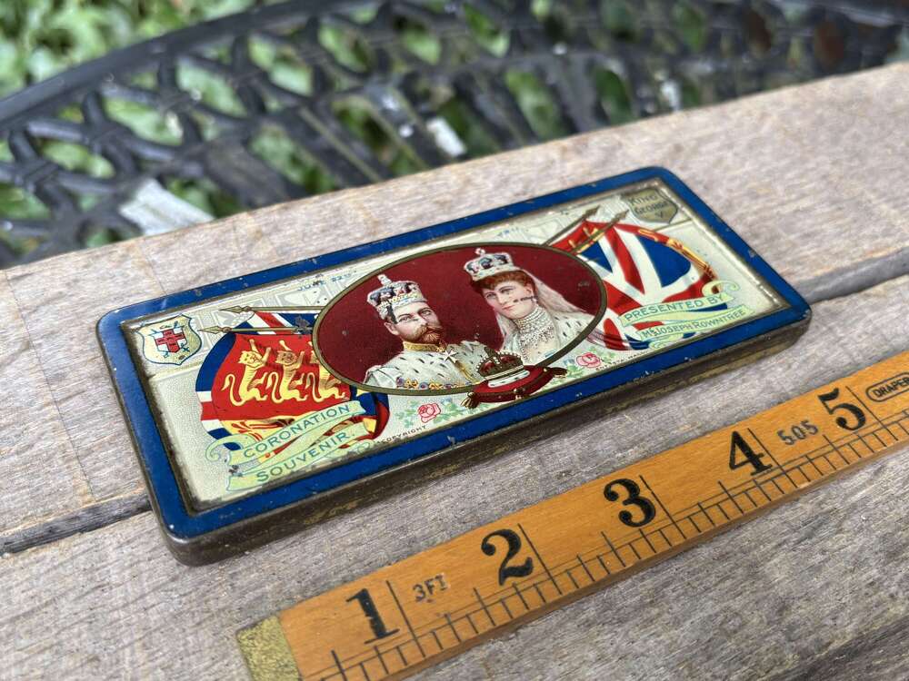 Rowntree's King George 5th Royal Chocolate Cocoa Tin c1911