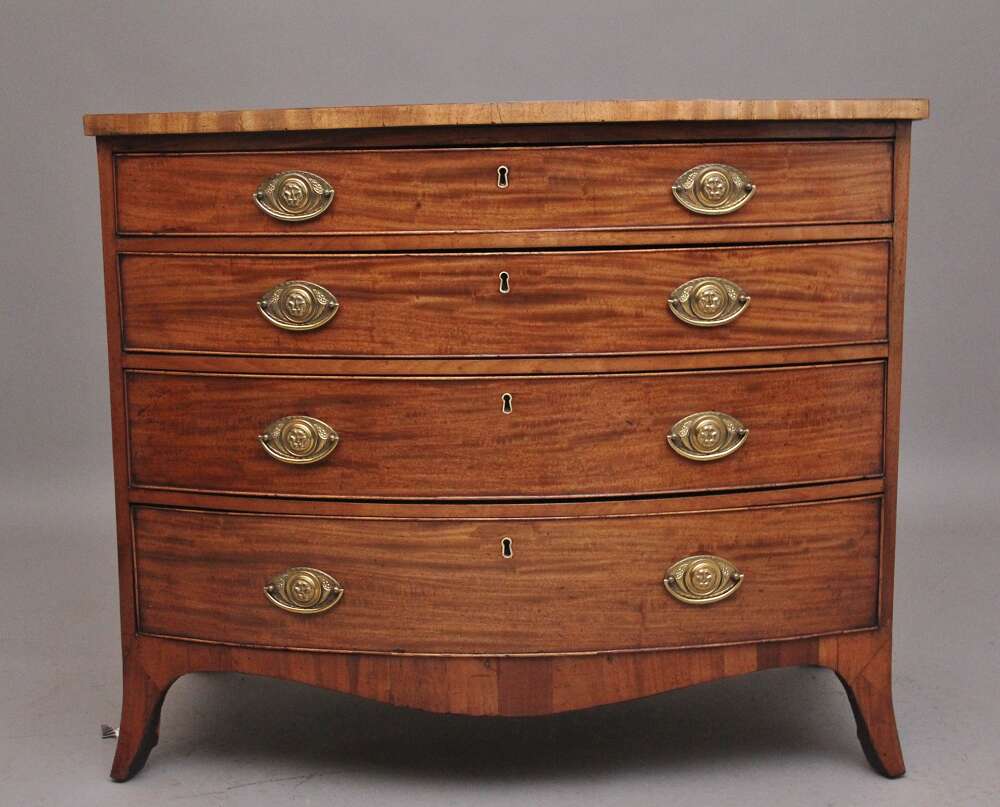19th Century Mahogany Bowfront Chest