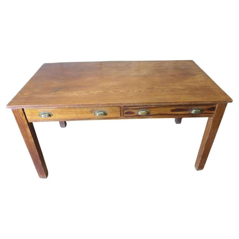 School Teacher&rsquo;s Pine Writing Table