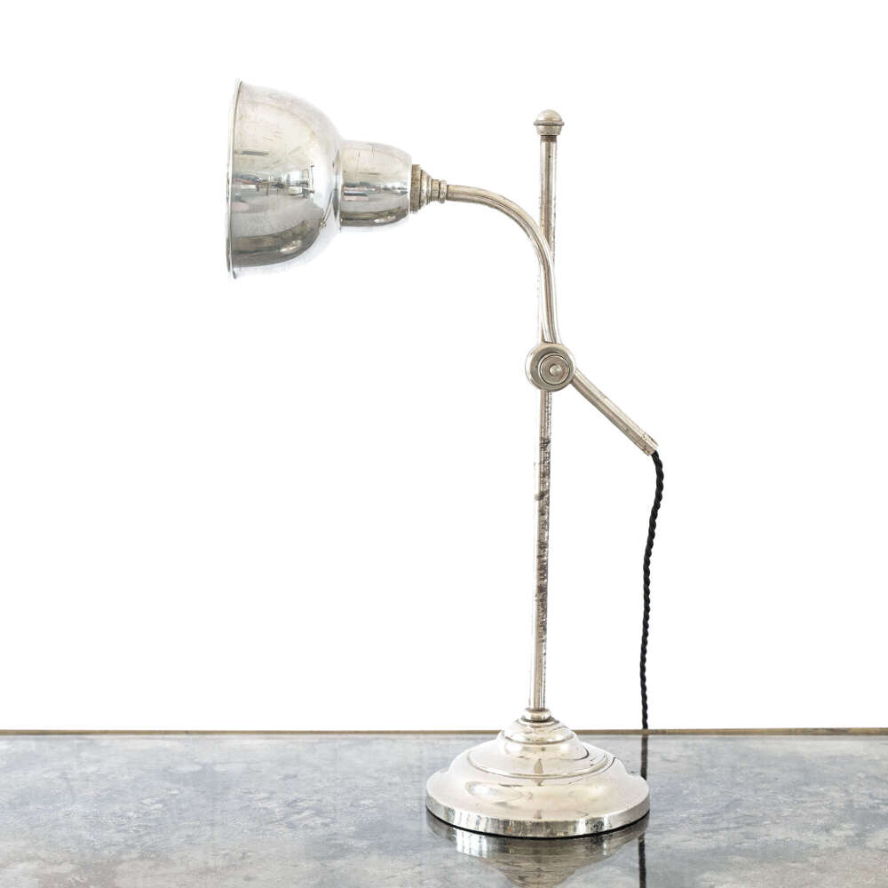 Chrome Rise and Fall Desk Lamp