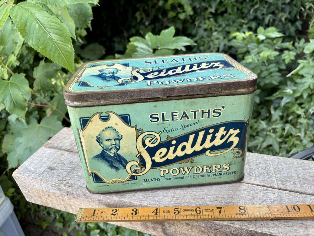 Sleath's Seidlitz Powders Pharmaceutical Chemist Manchester Drug Store Tin c1900s