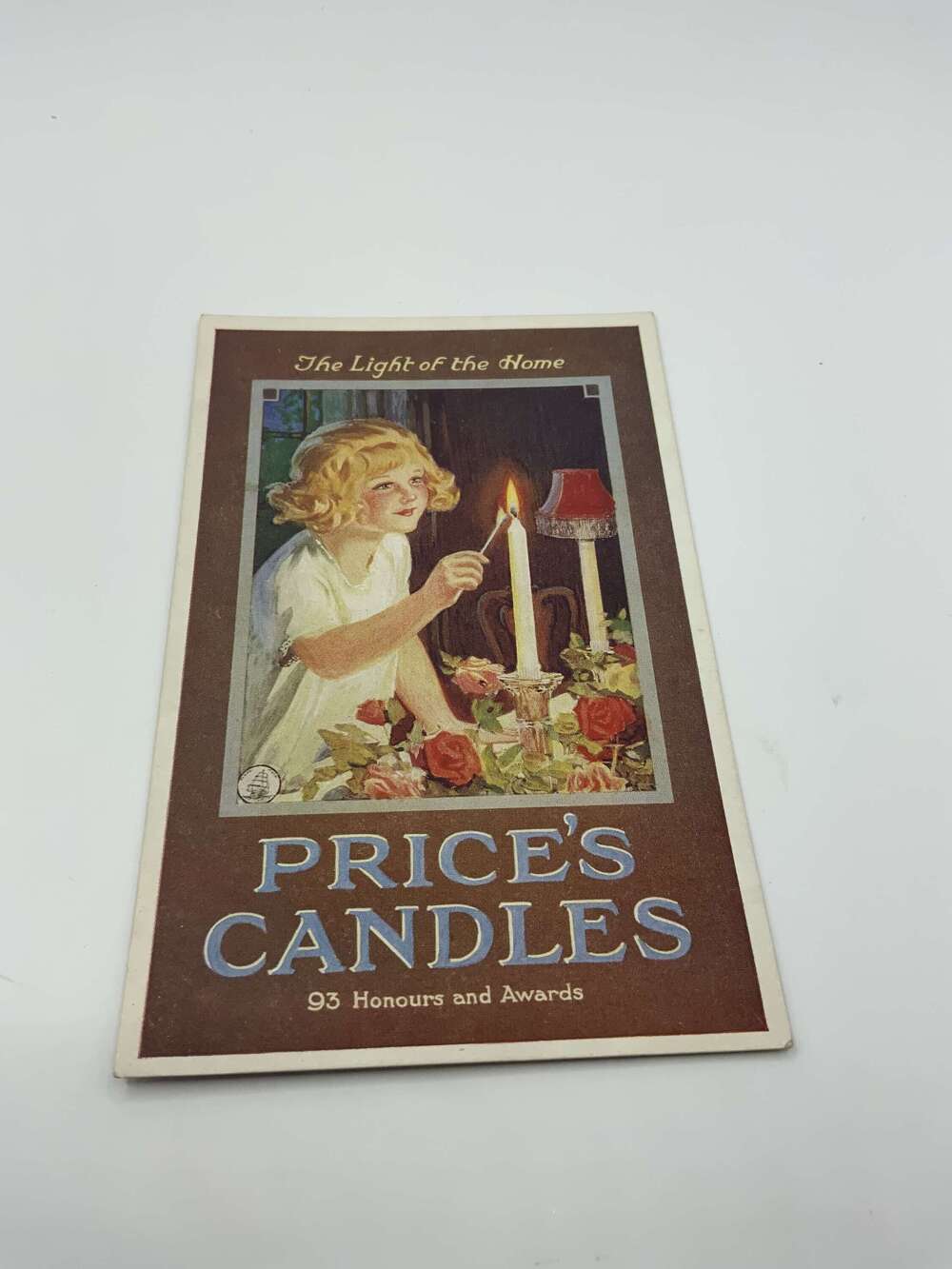 Prices candles advertising postcard