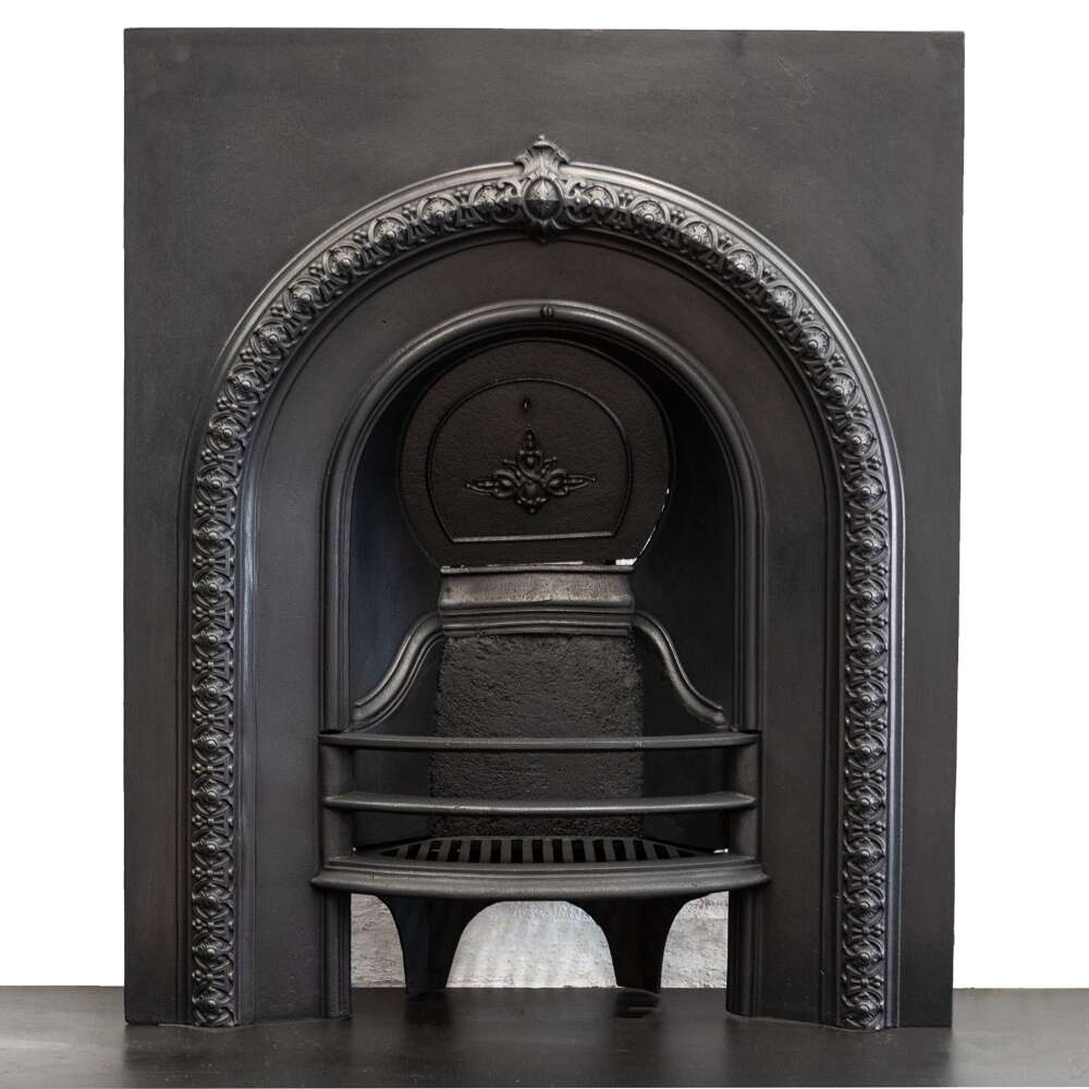Antique Victorian Cast Iron Arched Insert