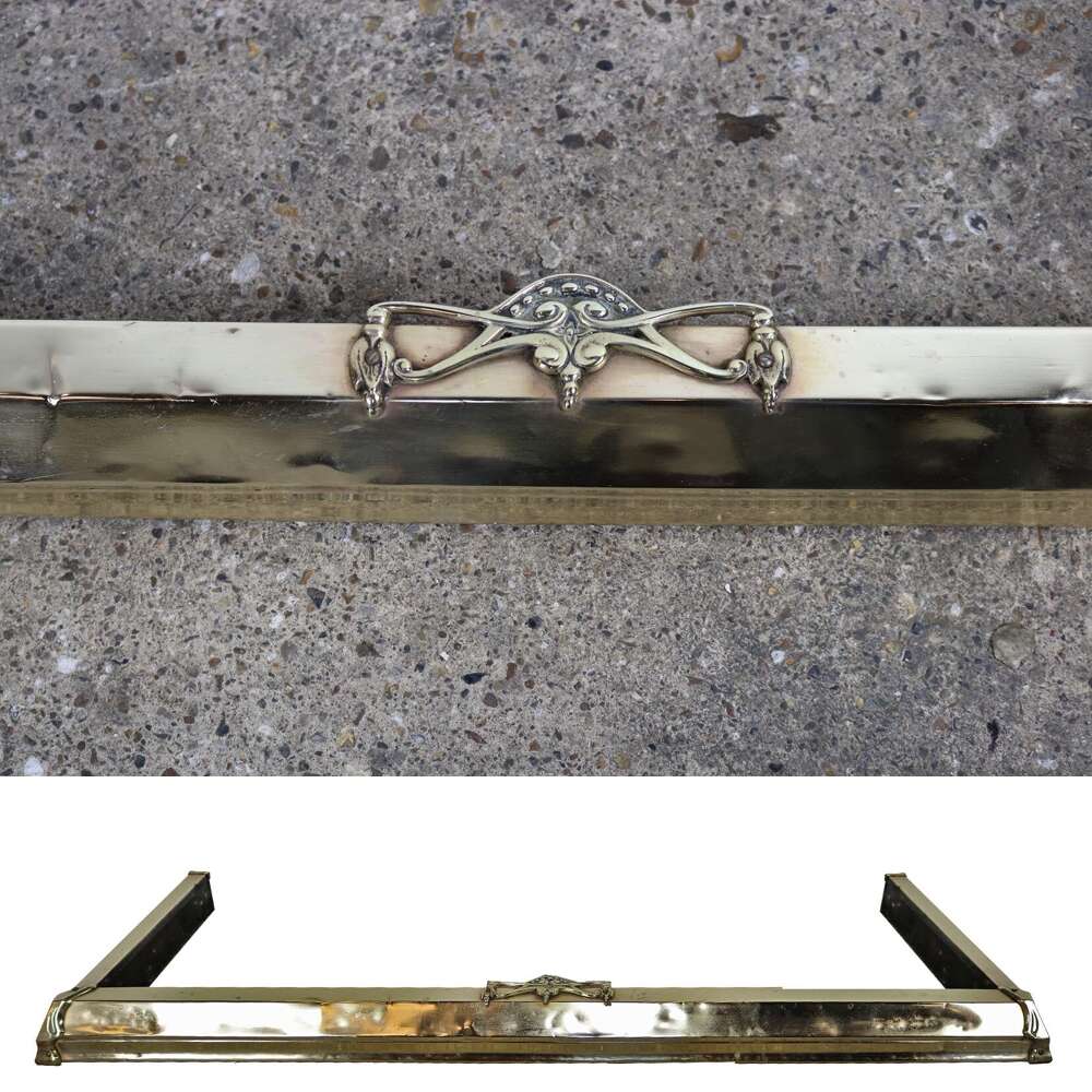 Art Nouveau Brass Fender