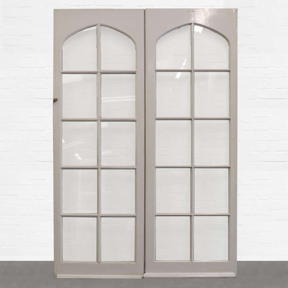Antique Pine Glazed Double Doors