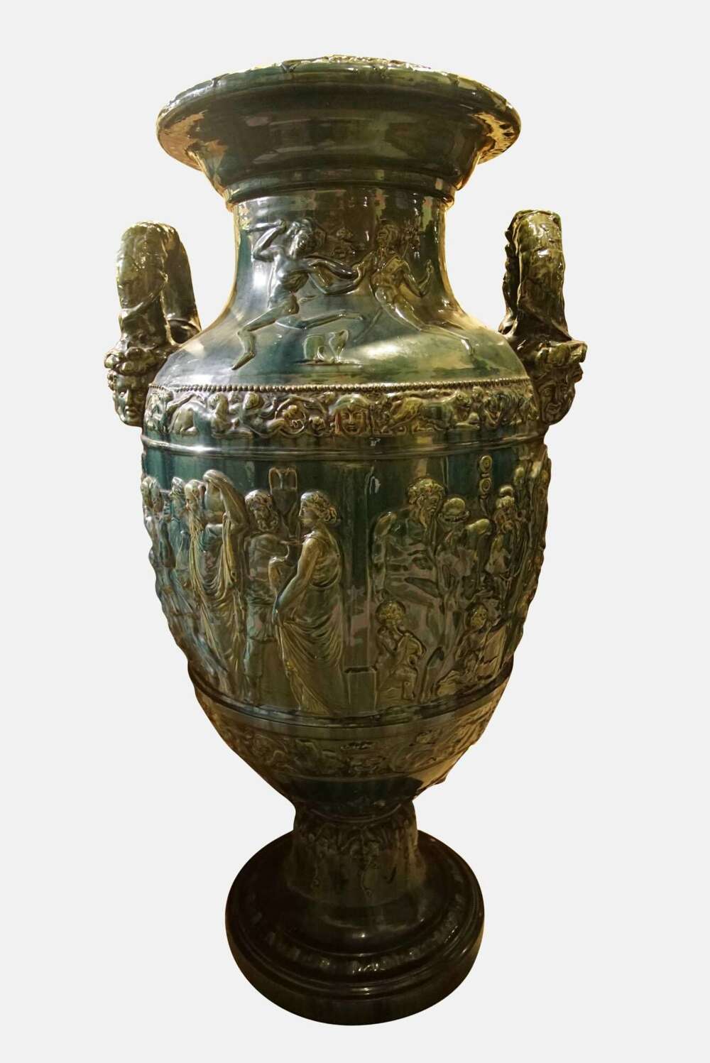Green Glaze Majolica Vase