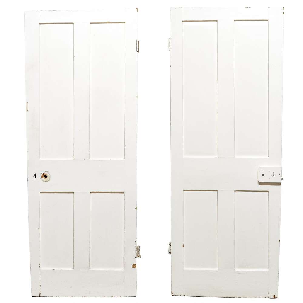 Antique Reclaimed Victorian 4 Panel Door - 196cm X 73cm