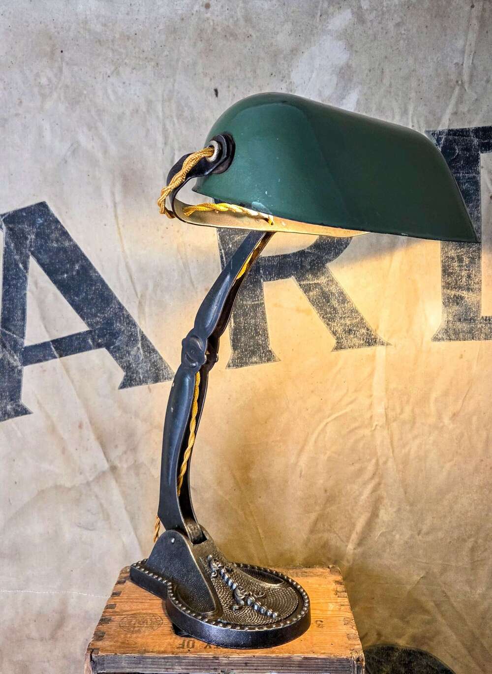 C1920s  Hungarian Bankers Desk Lamp