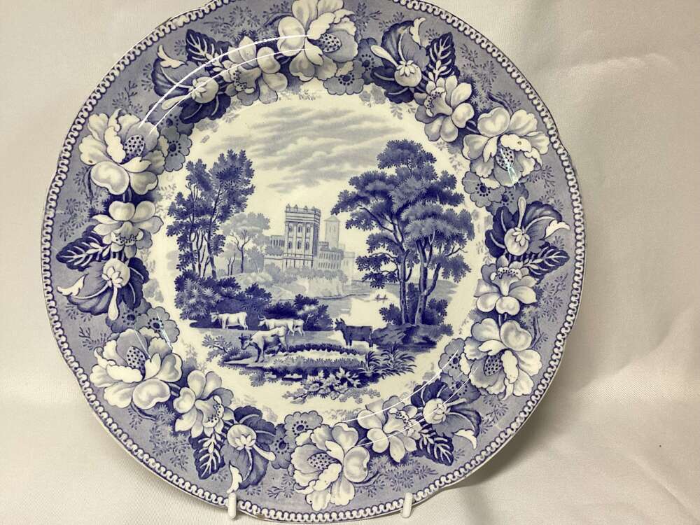 ROGERS GEORGIAN BLUE & WHITE PLATE