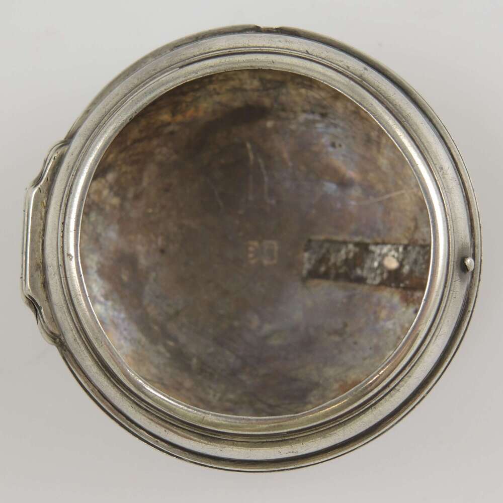 Small English silver outer case for a pair case c1800