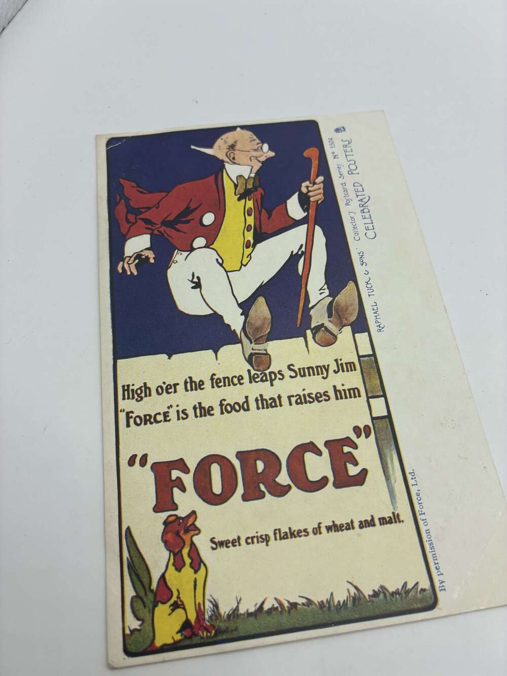 Force cereal advertising postcard