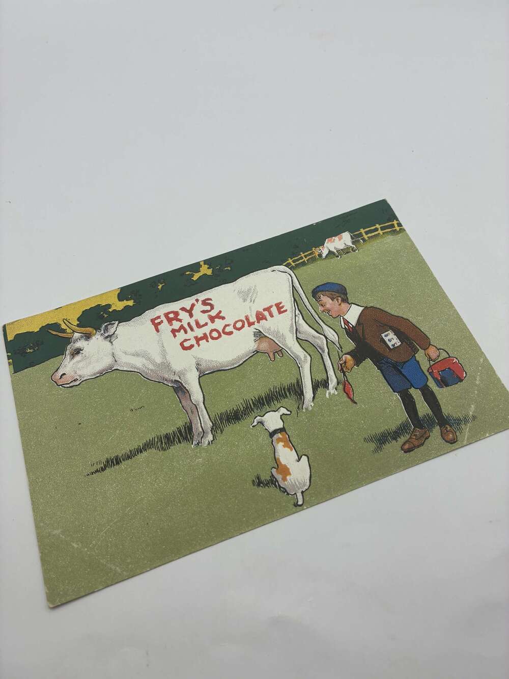 Fry&rsquo;s milk chocolate advertising postcard