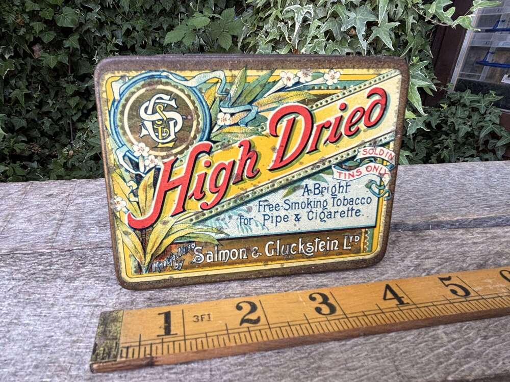 Salmon & Gluckstein High & Dry Empty Tobacco Tin c1900s