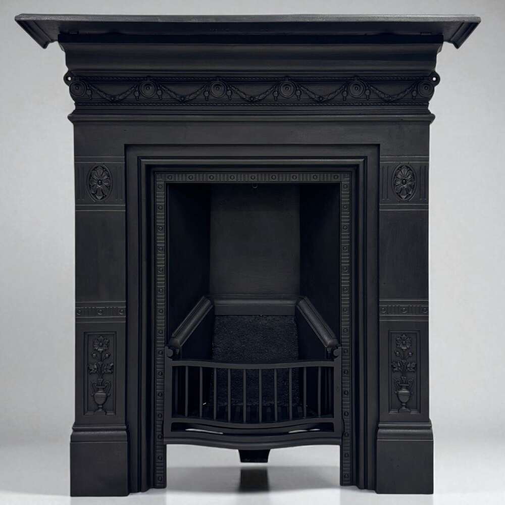 Antique Cast Iron Combination Fireplace