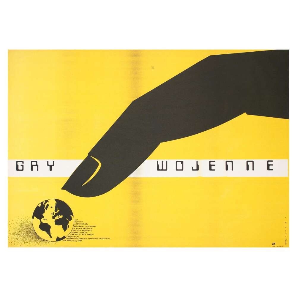 War Games 1985 Polish B1 Film Movie Poster, Mieczyslaw Wasilewski