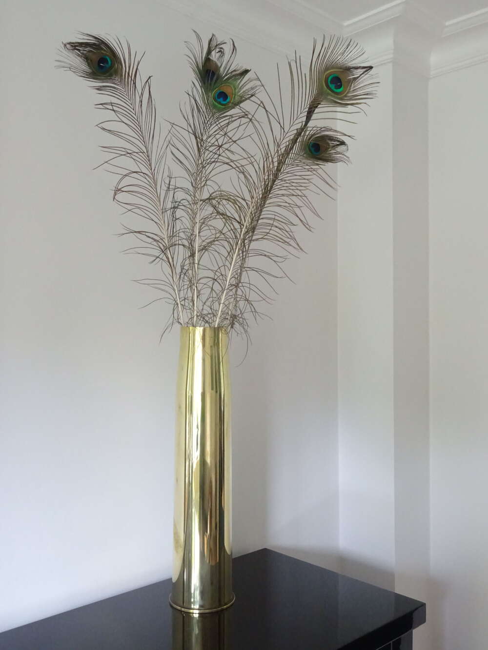 Vintage Brass Artillery Shell Case - Vase
