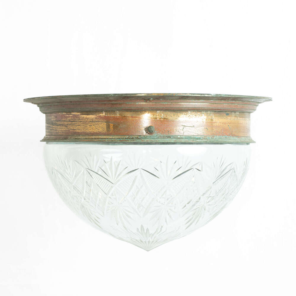 19th Century English Cut Glass Ceiling Light