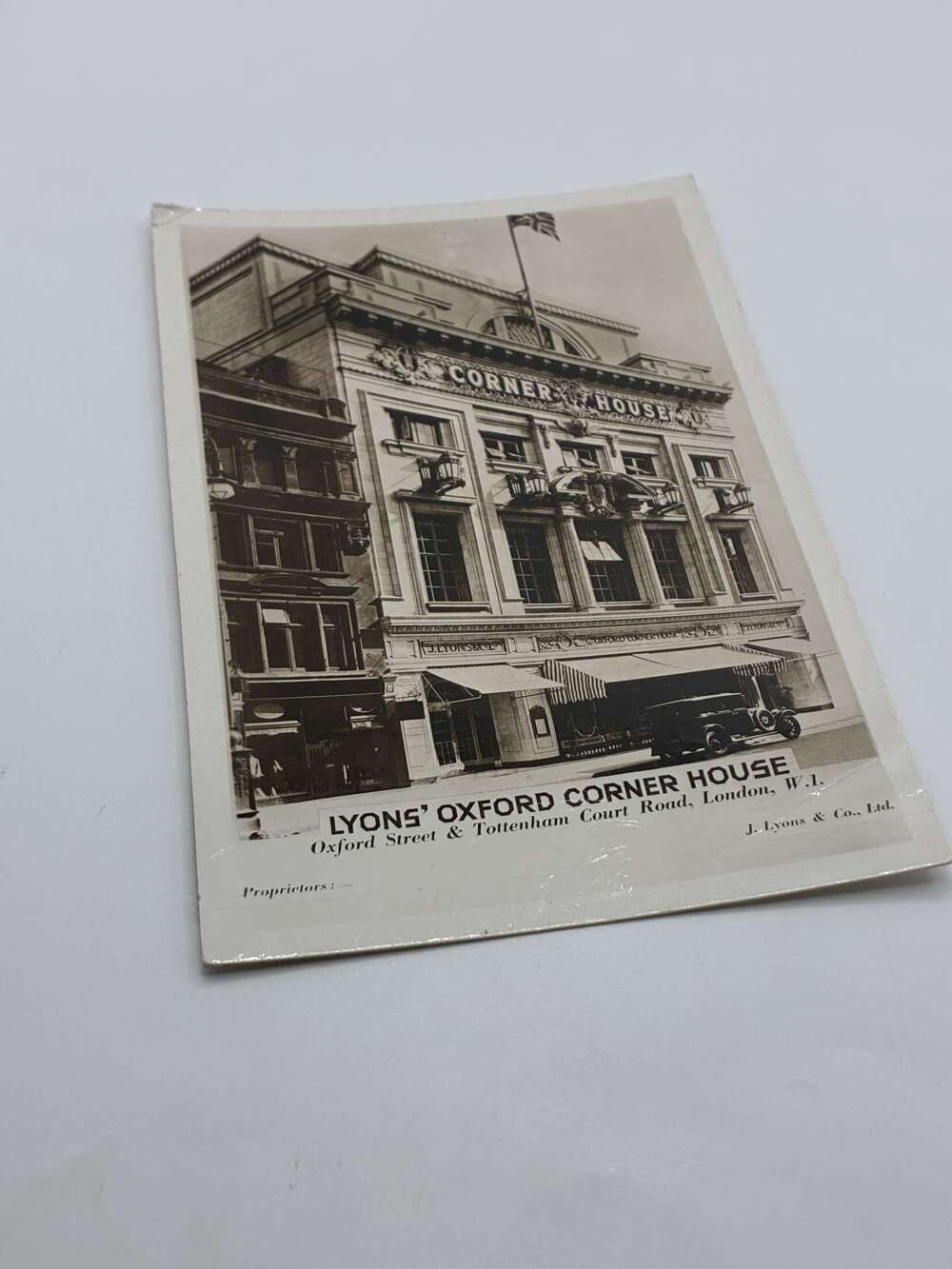 J lyons & co advertising postcard