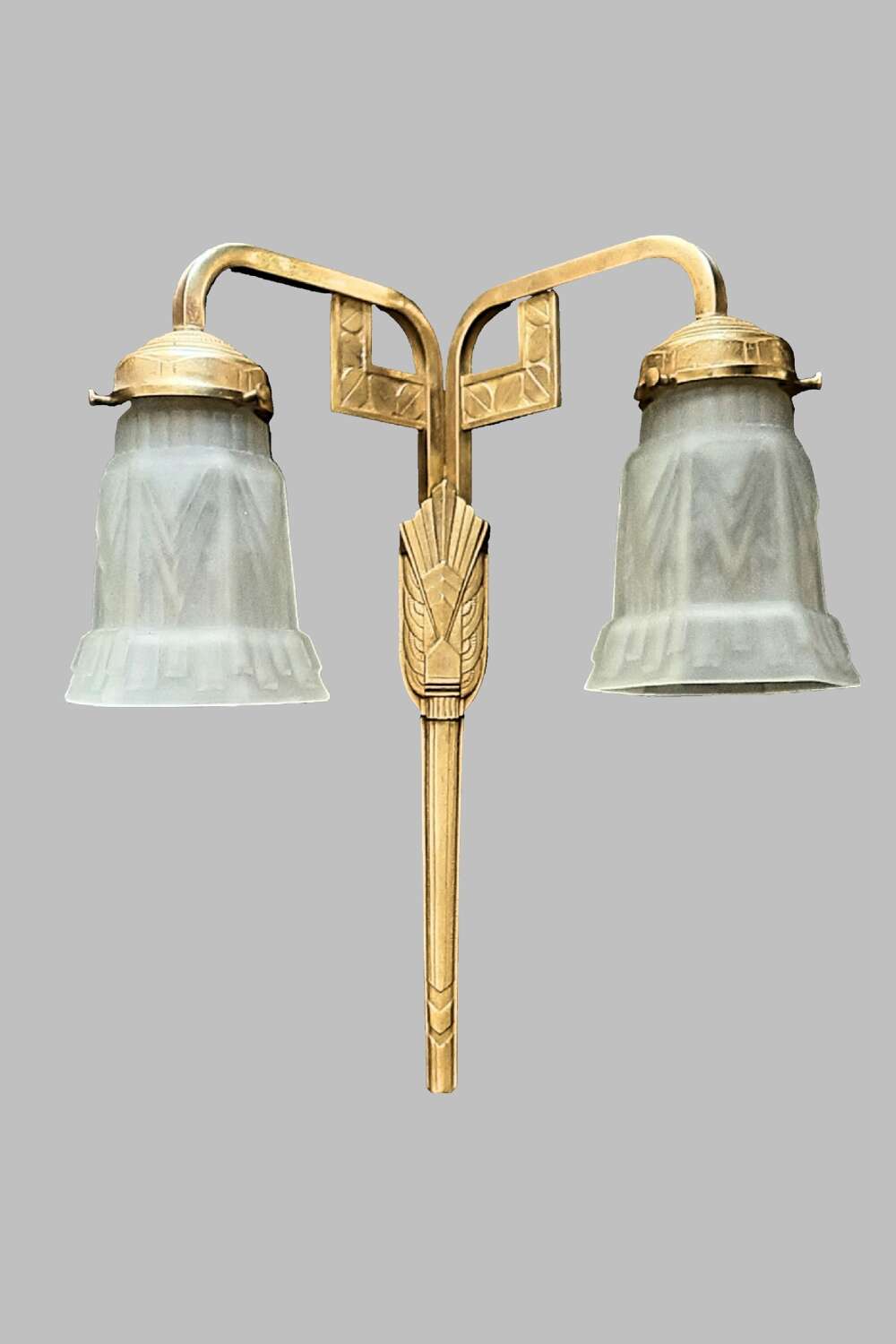 Art Deco Wall Sconce Stunning Geometric Design France 1930s