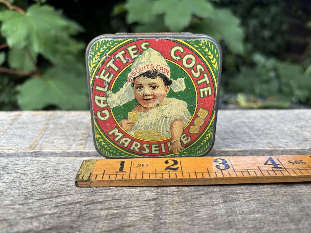 Gallettes Coste Marseille Biscuit Sample Tin c1900s