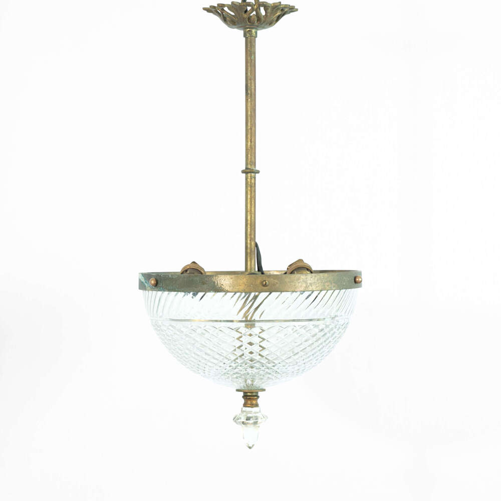 Early 20th Century Hanging Cut Glass Light
