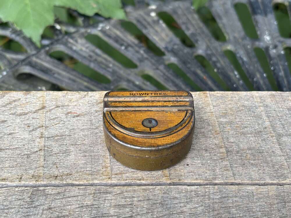 Rowntree's Cocoa Chocolate Saddle Bag Miniature Sample Tin c1900s