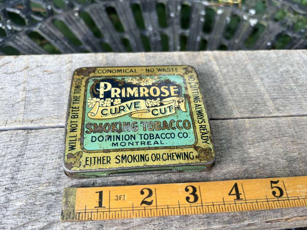 Primrose Dominion Tobacco Motreal Canada Tin c1900s