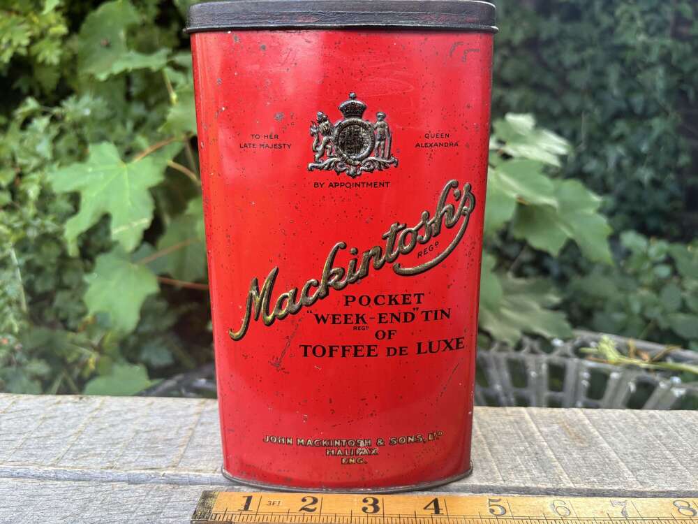 Mackintosh Toffee Oval Pocket Weekend Tin c1920s