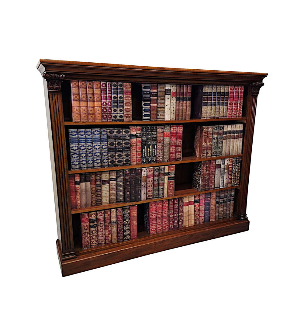 A Very Rare Early 19th Century William IV Large Open Antique Bookcase