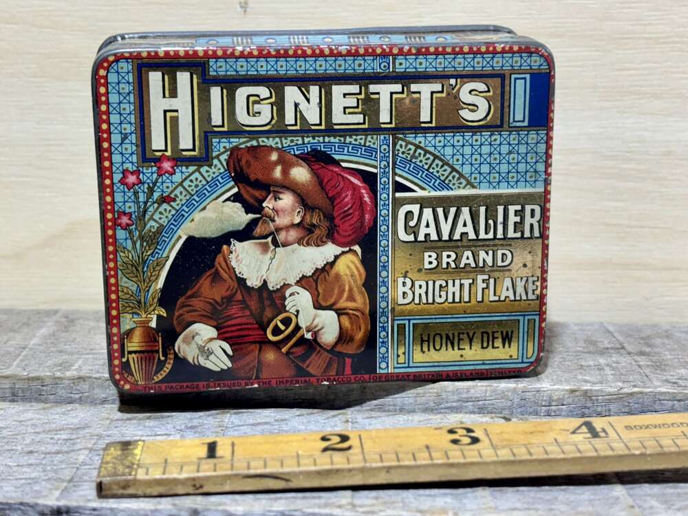 Hignett Bros Liverpool. Cavalier Tobacco Tin c1900s