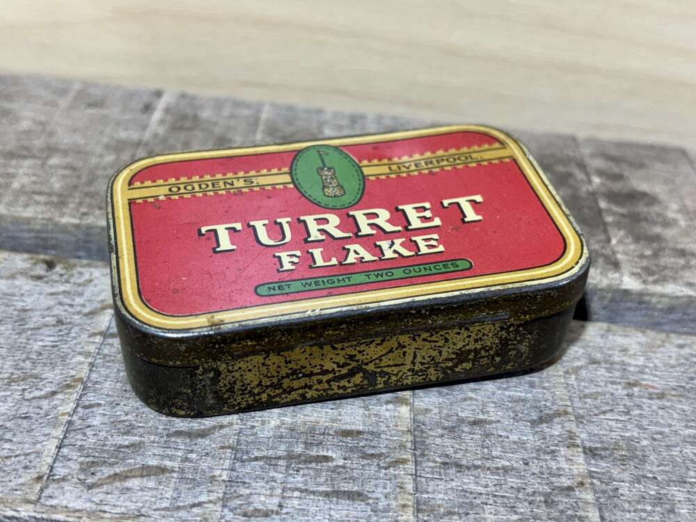 Ogden&rsquo;s Turret Flake 2oz Tobacco Tin c1930s