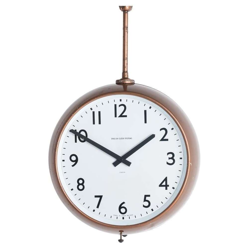 Reclaimed Double Sided Factory Clock By English Clock Systems