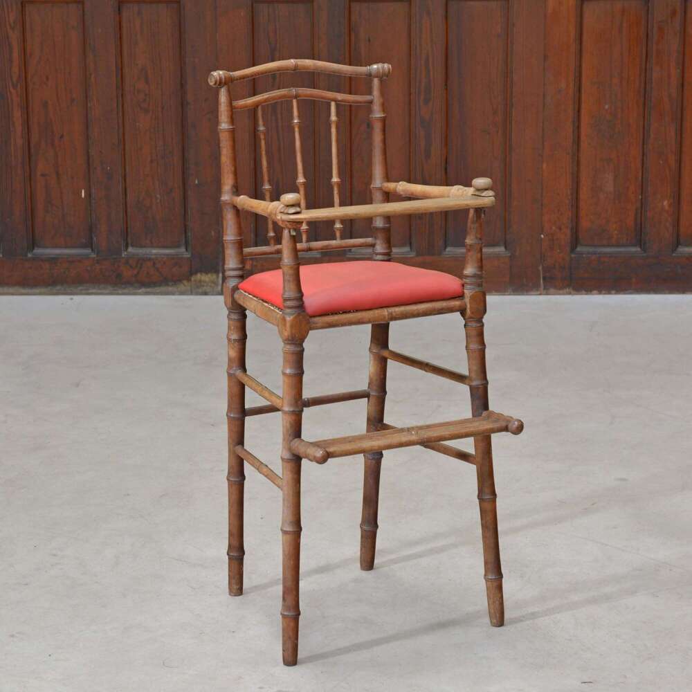 French bamboo highchair