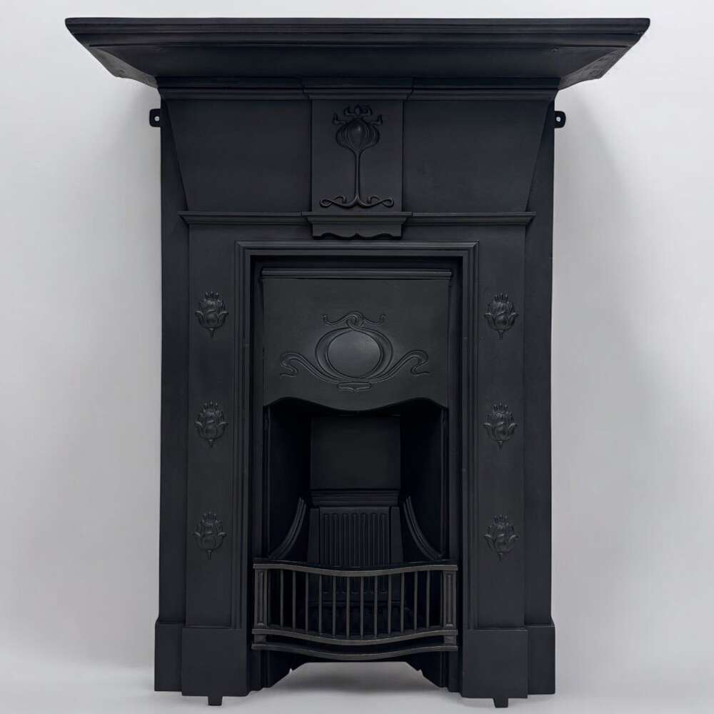 Antique Cast Iron Combination Fireplace