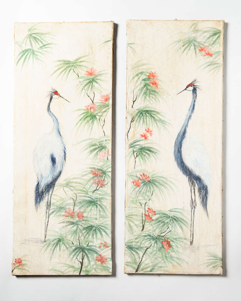 Pair Of Painted Canvas Panels