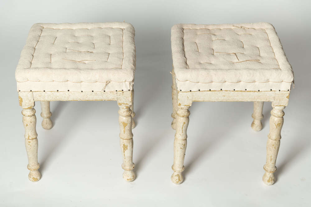 Pair Of Antique Swedish Stools 