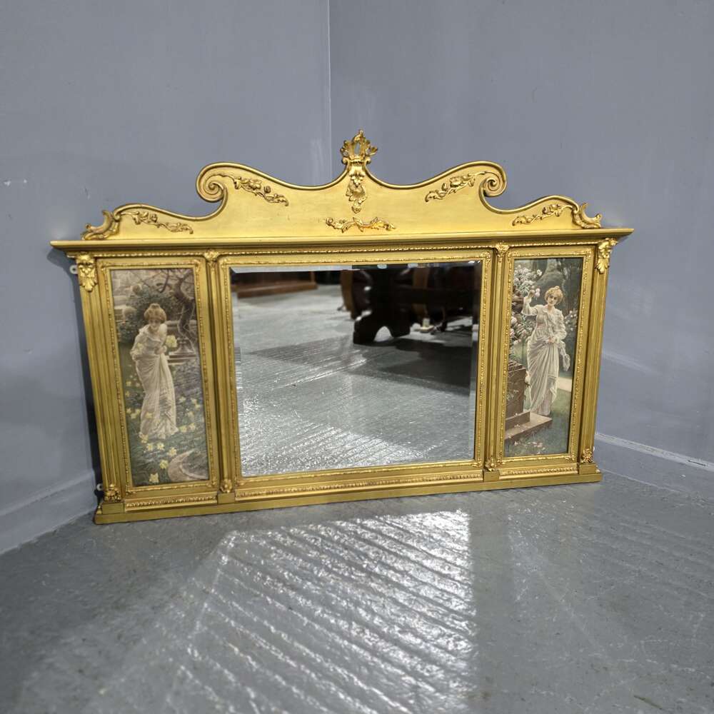 Edwardian Gilt Overmantle