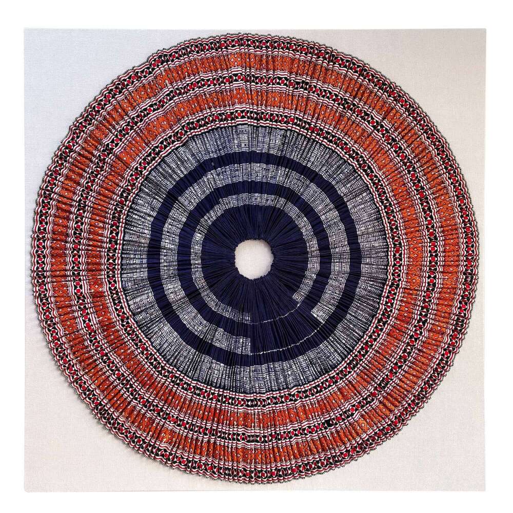 Framed Miao Sichuan Skirt, Orange