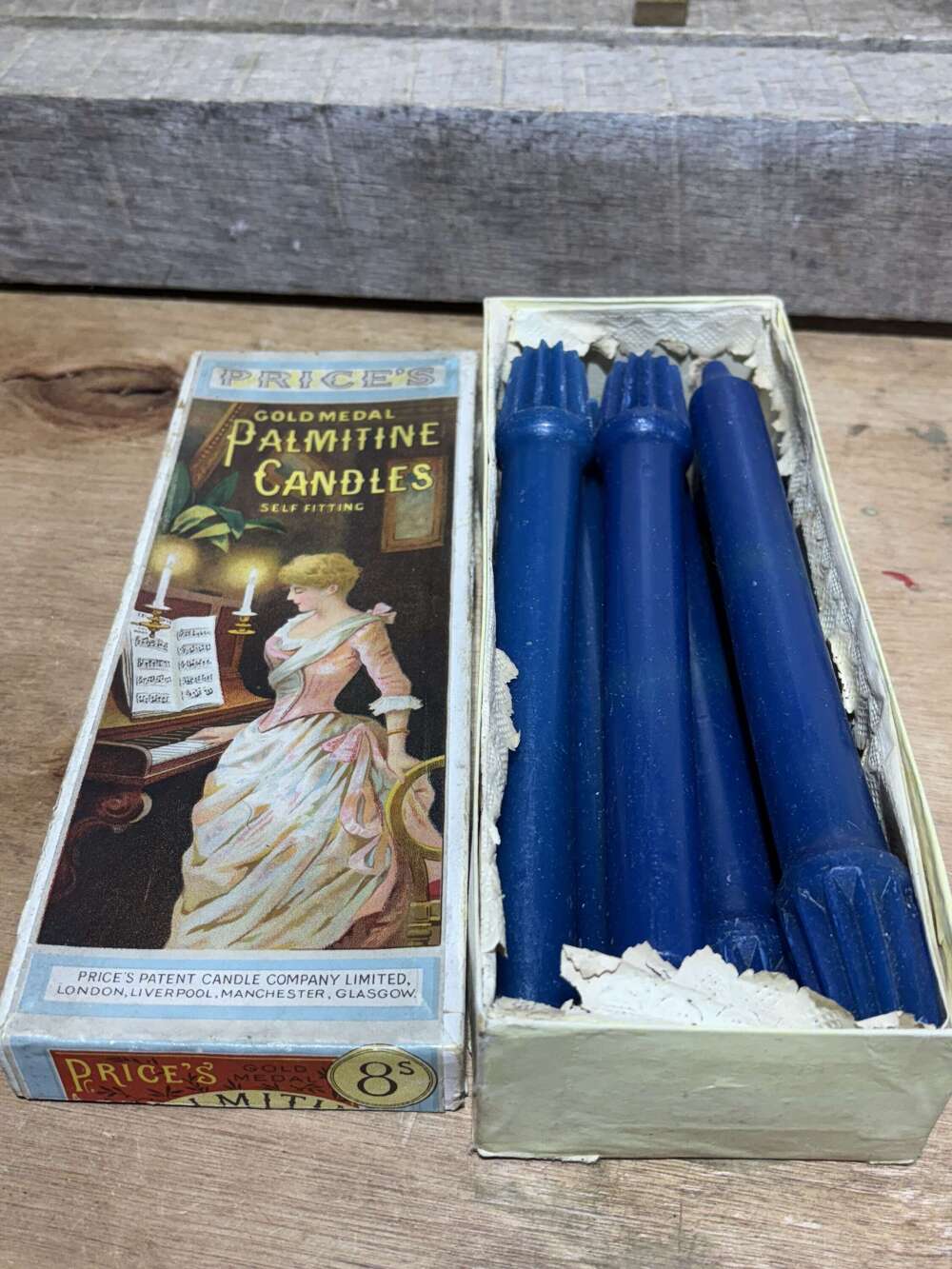 Palmitine Candles In Original Packaging Box c1900s