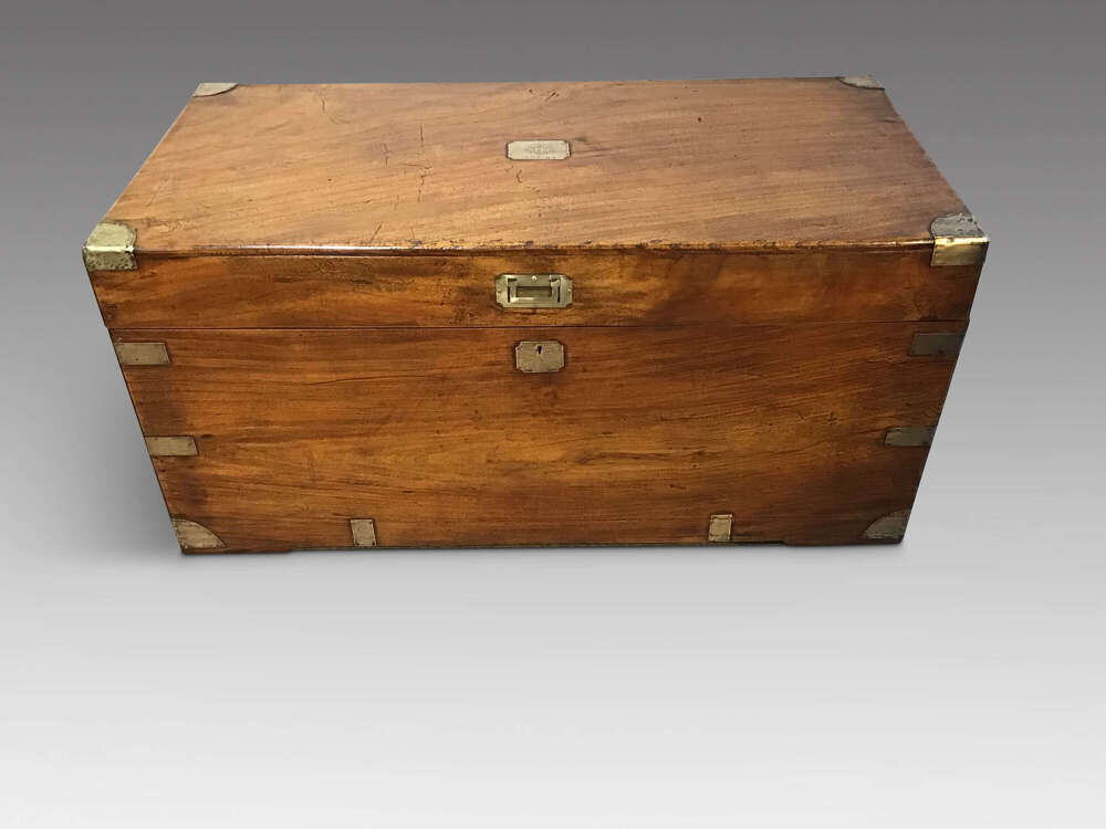 Antique campaign trunk