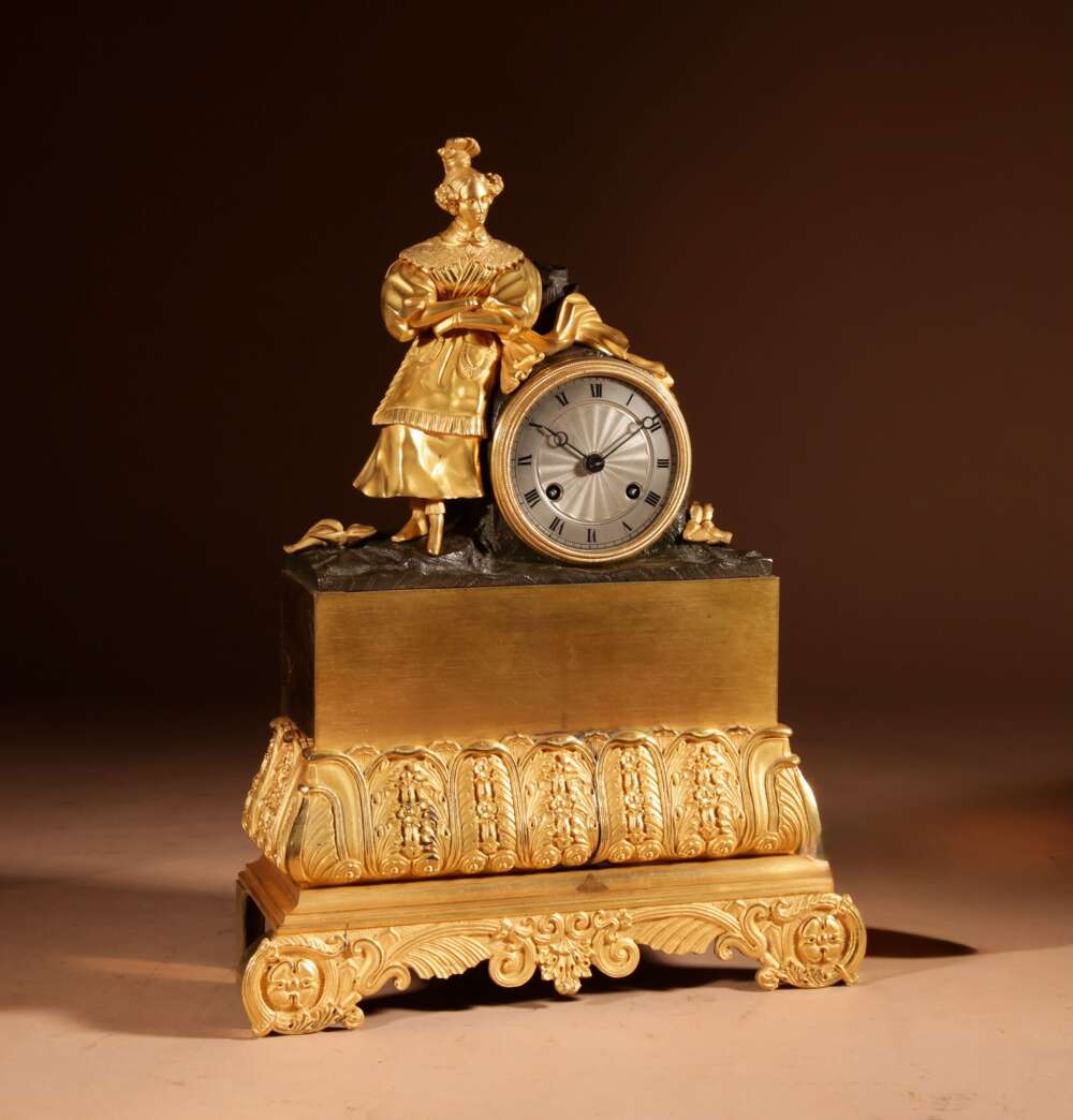 French &ldquo;romantique&rdquo; Style Mantel Clock Circa 1830-40 