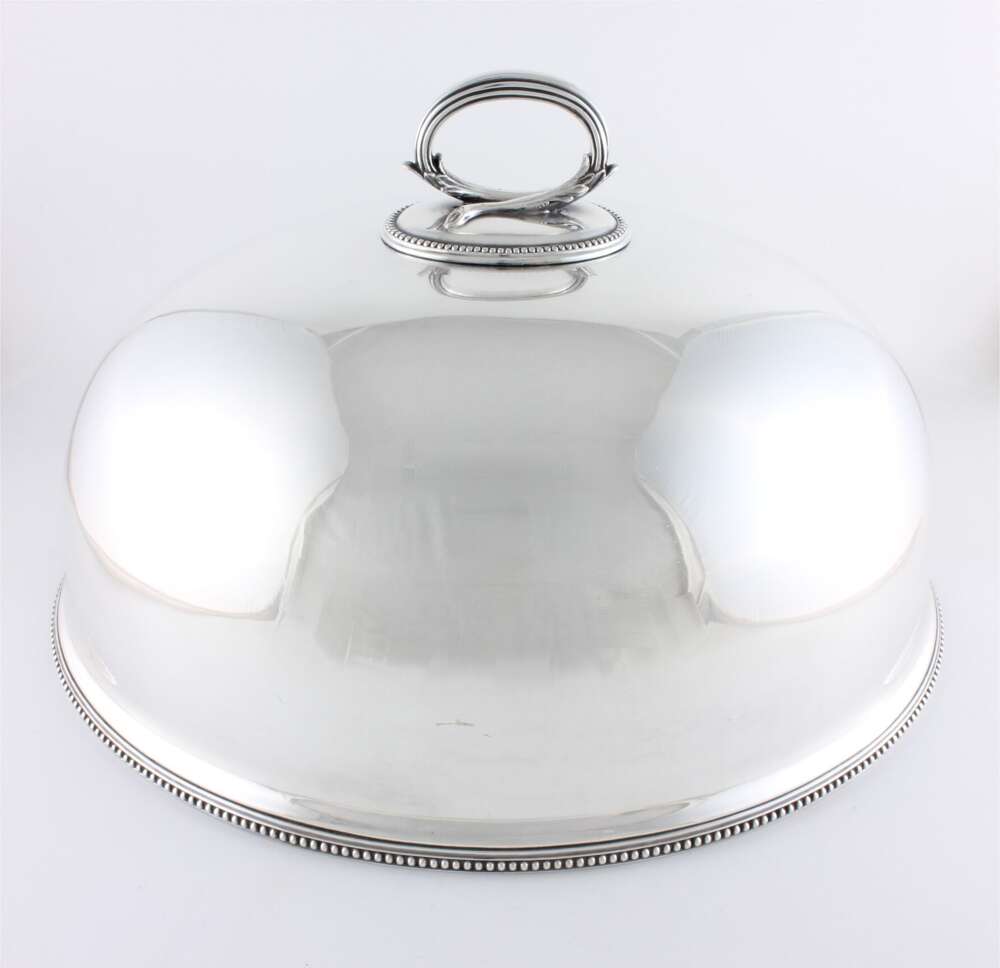 Victorian Silver Plate Meat Dome. Large Xmas Turkey Cover. Mappin & Webb.