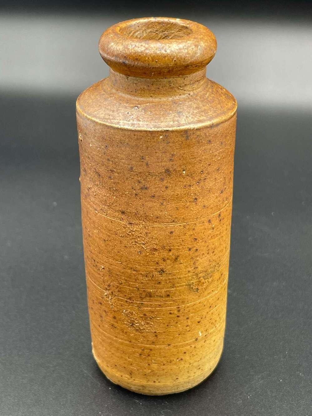 Antique Victorian Small English Stoneware Ink Bottle