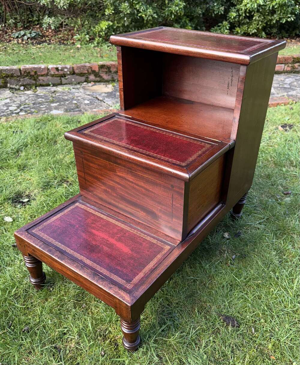 Set of mahogany steps