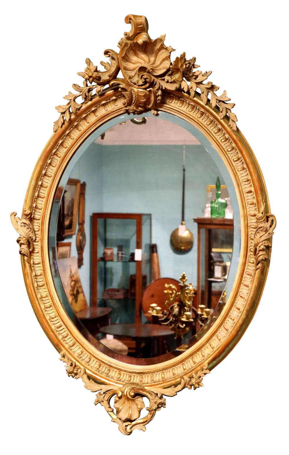 Fine Louis XV Style French Gilded Wall Mirror