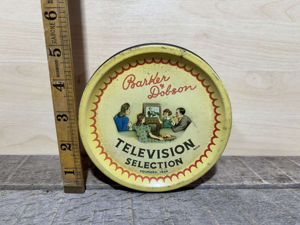 Barker & Dobson Television Toffee Tin c1950s