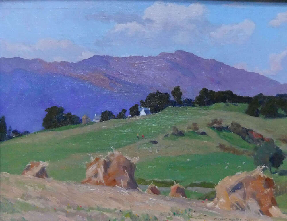 William Grant Murray "Golf Course, Pitlochry" oil on board