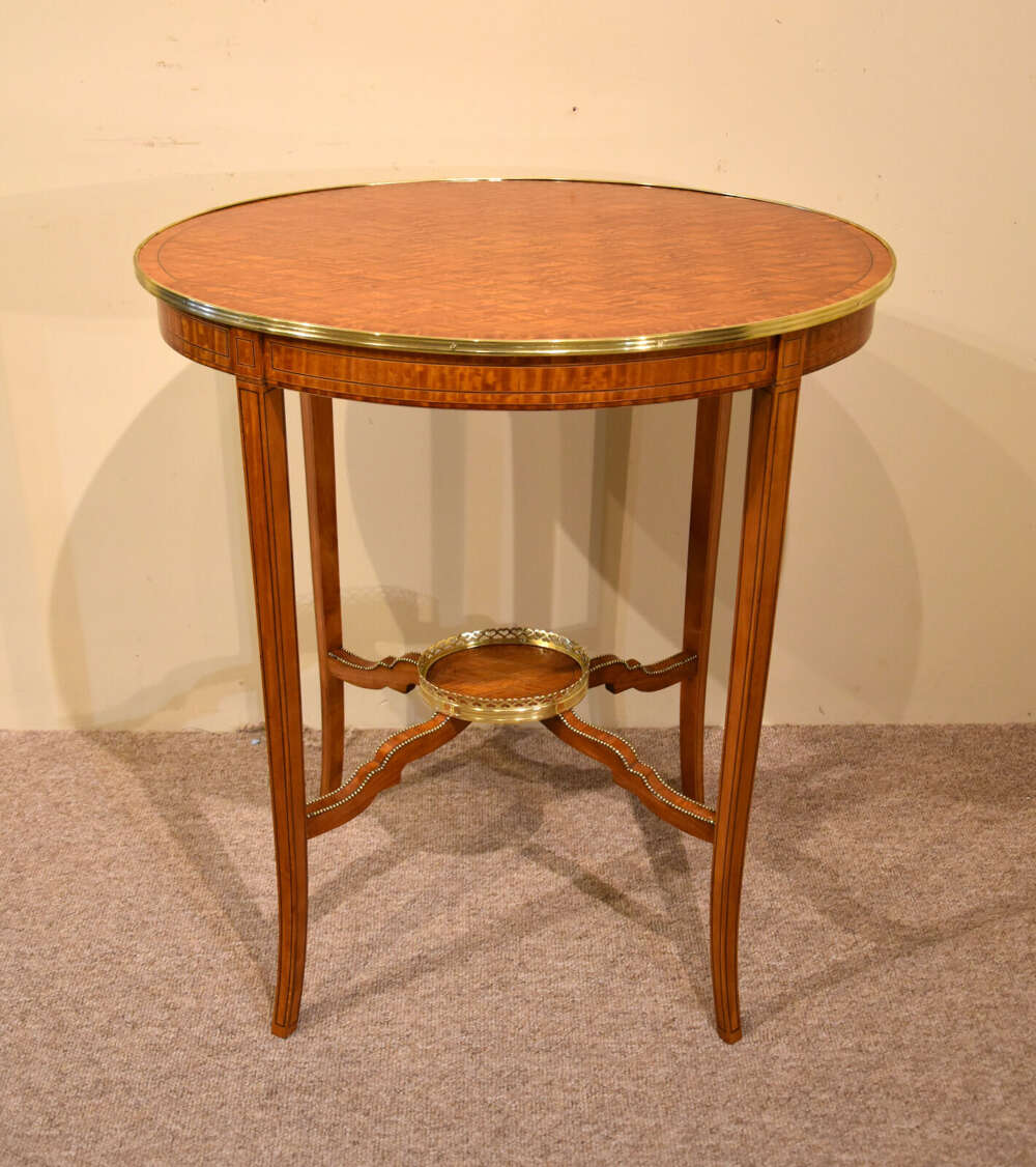 19th century Satinwood Oval occasional table