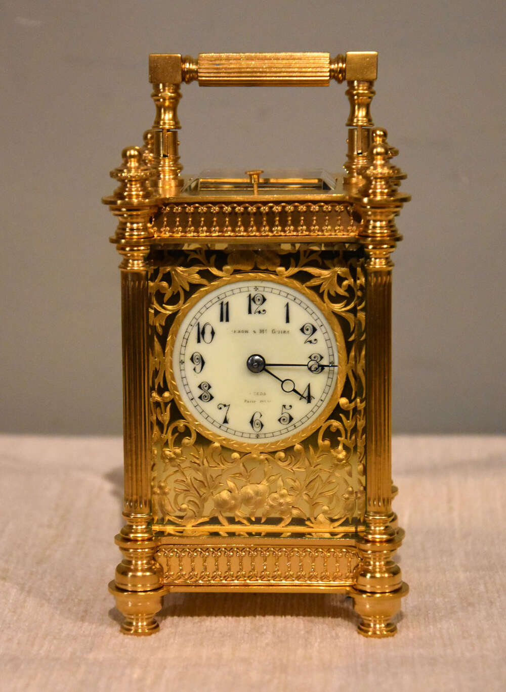 A Repeating Carriage Clock with enamel dial